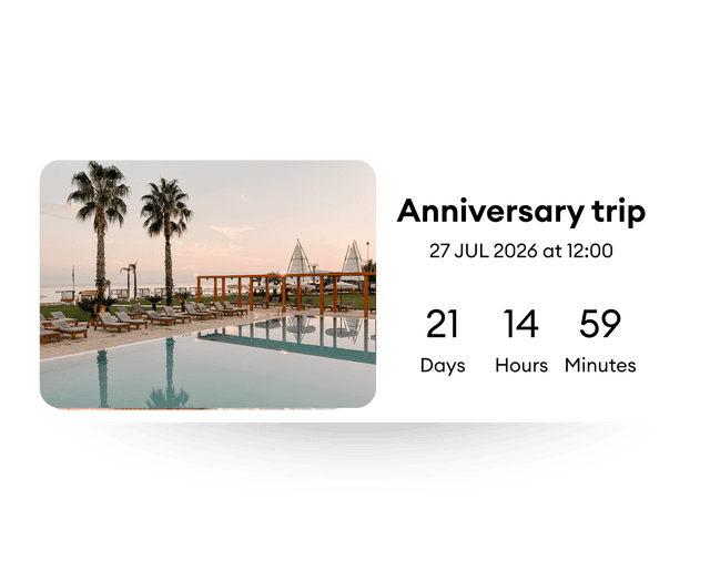Anniversary trip countdown