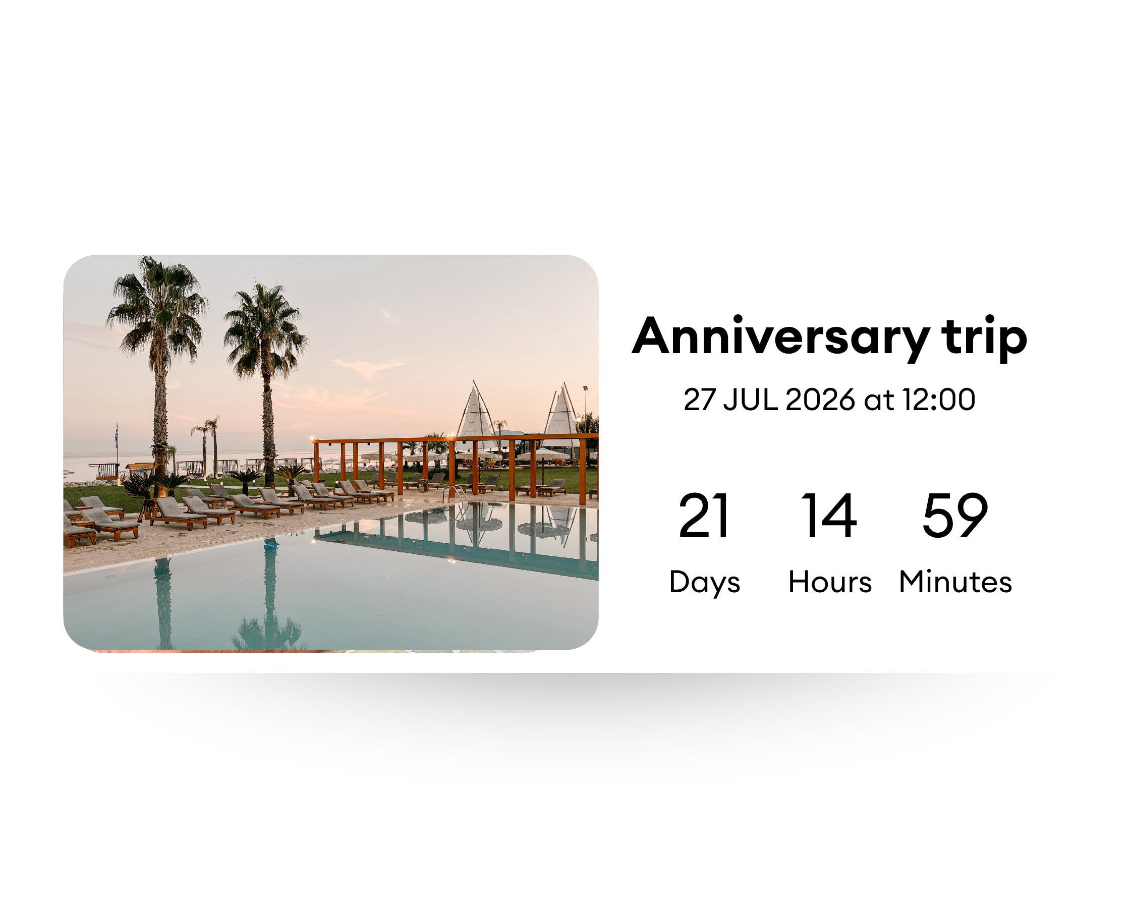 Anniversary trip countdown