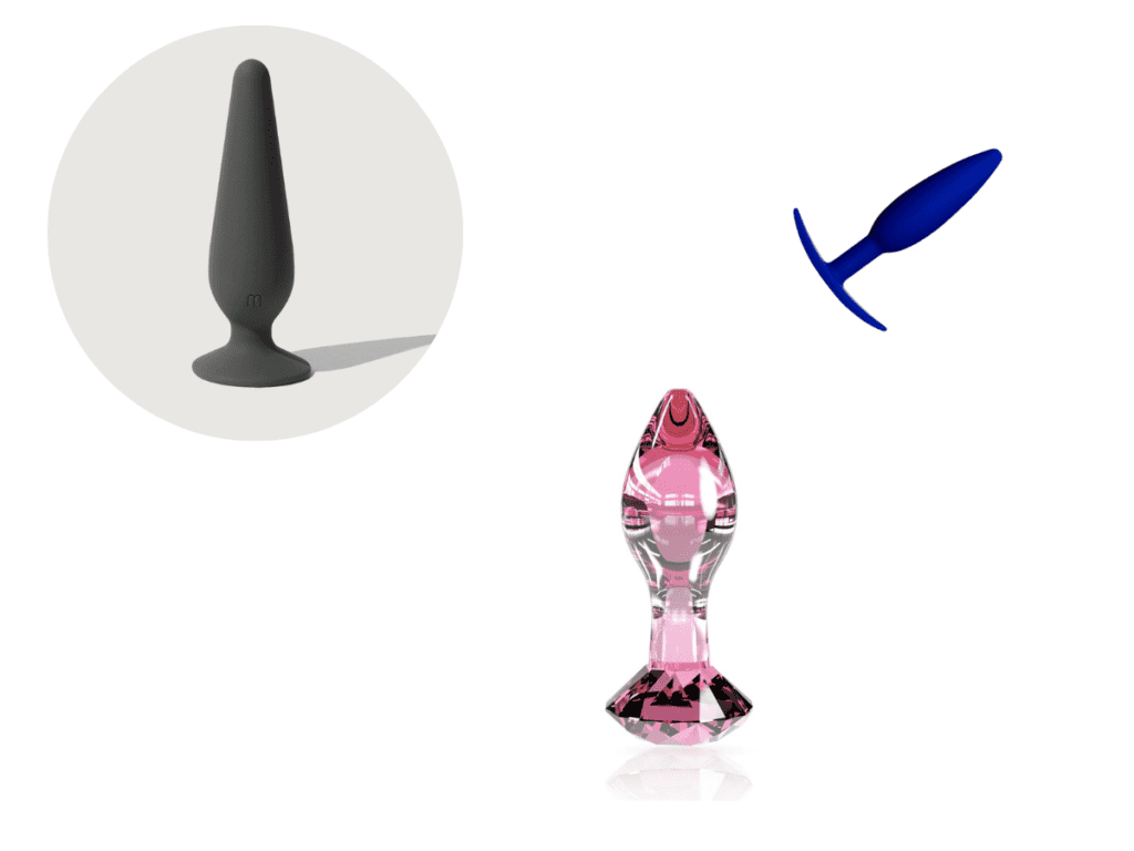 three different butt plugs for couples to use in 2024